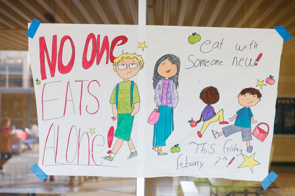 No One Eats Alone Day whiteboard